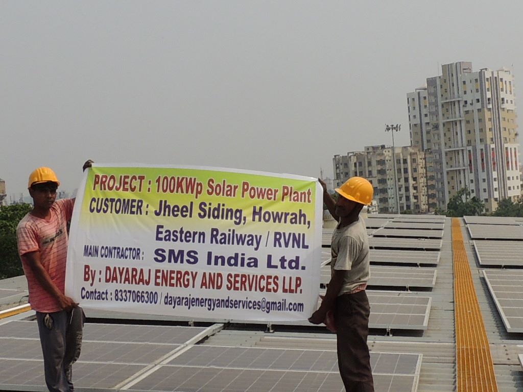 100 KW Solar Plant, ON Grid at Jheel  Siding Coaching depot , Eastern Railway , Howrah