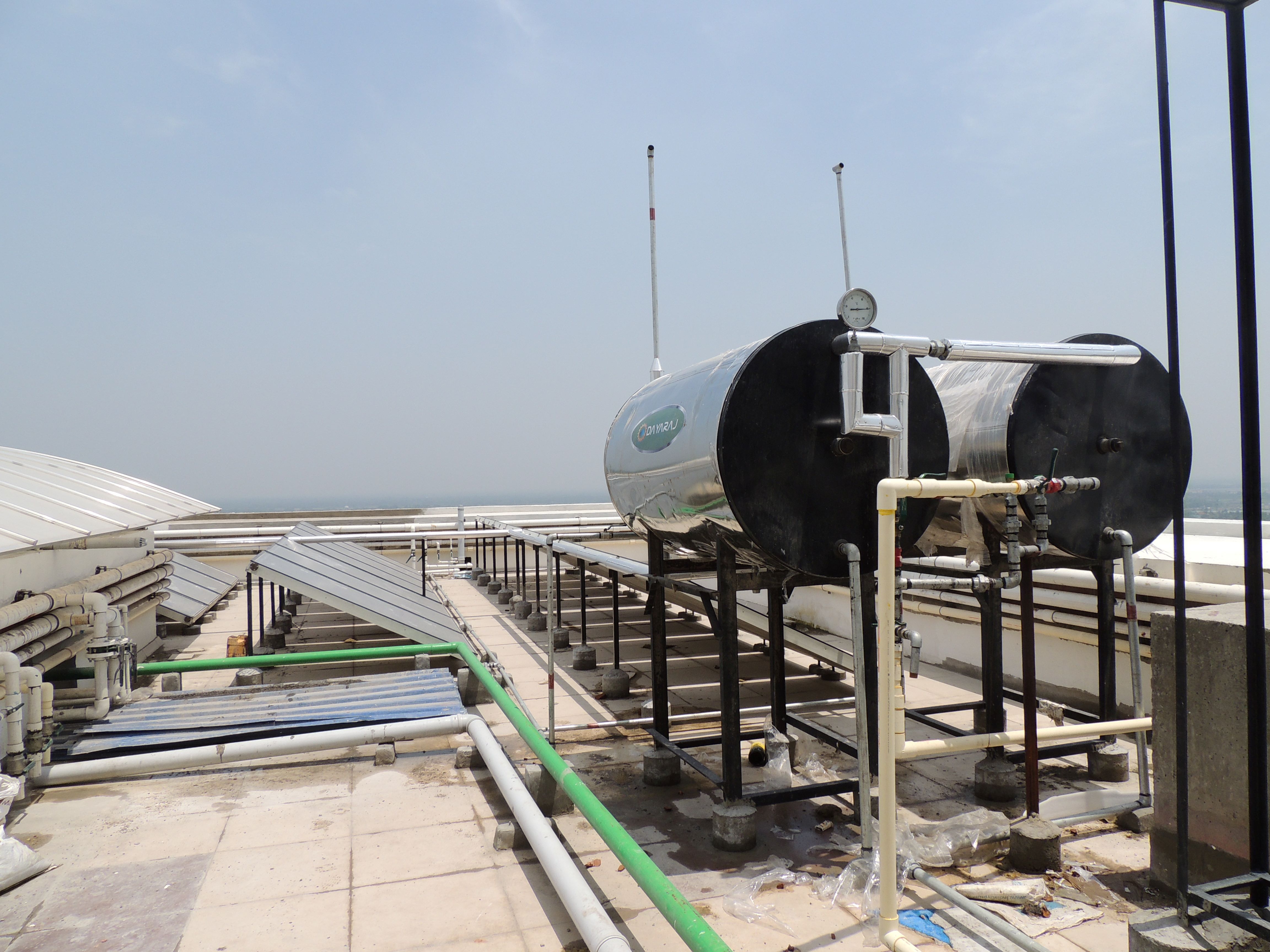 7000LPD Roof Top Solar water heating system at Tower E and tower F , AVENIDA, Newtown