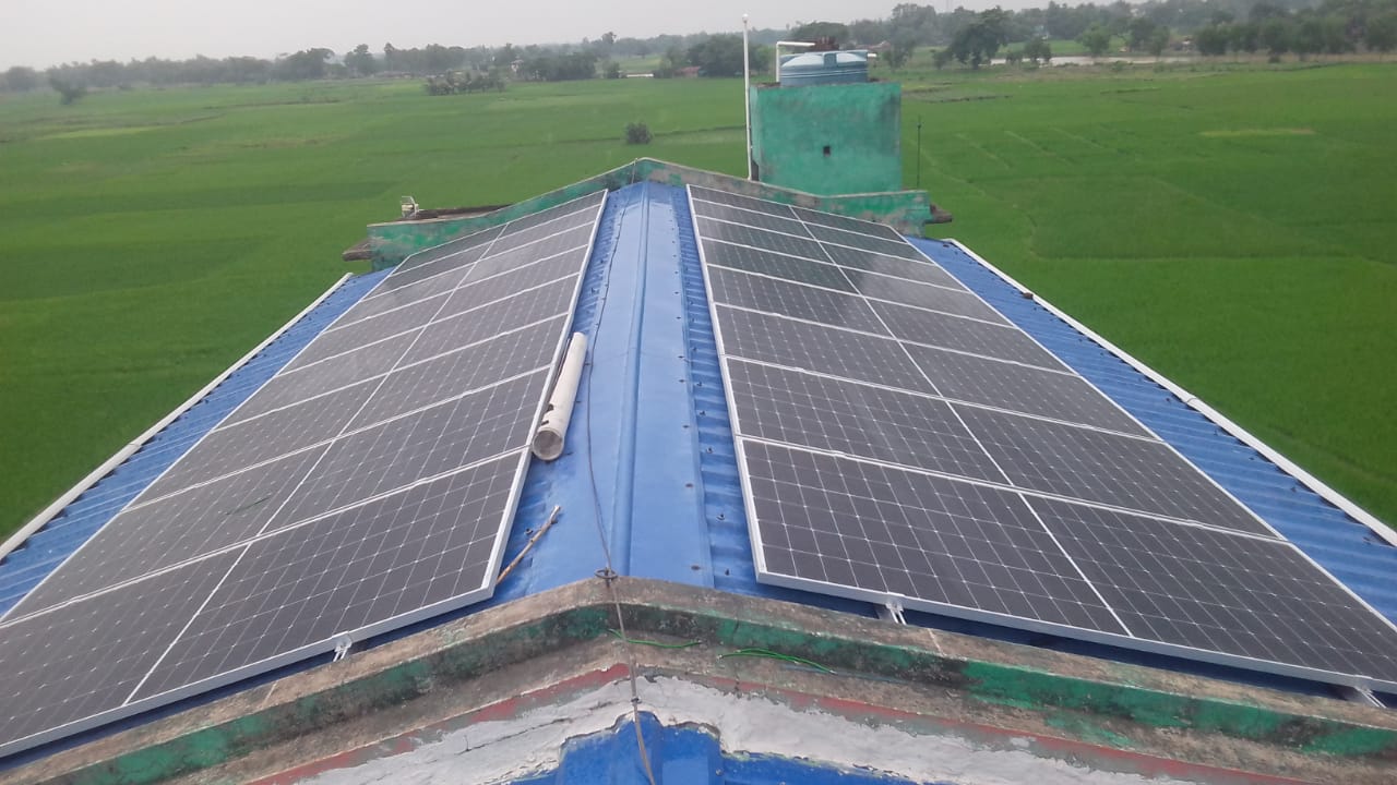12.1 KWp Solar Power System, Gurubari 1 Gram Panchayat Office, Hooghly, W.B.