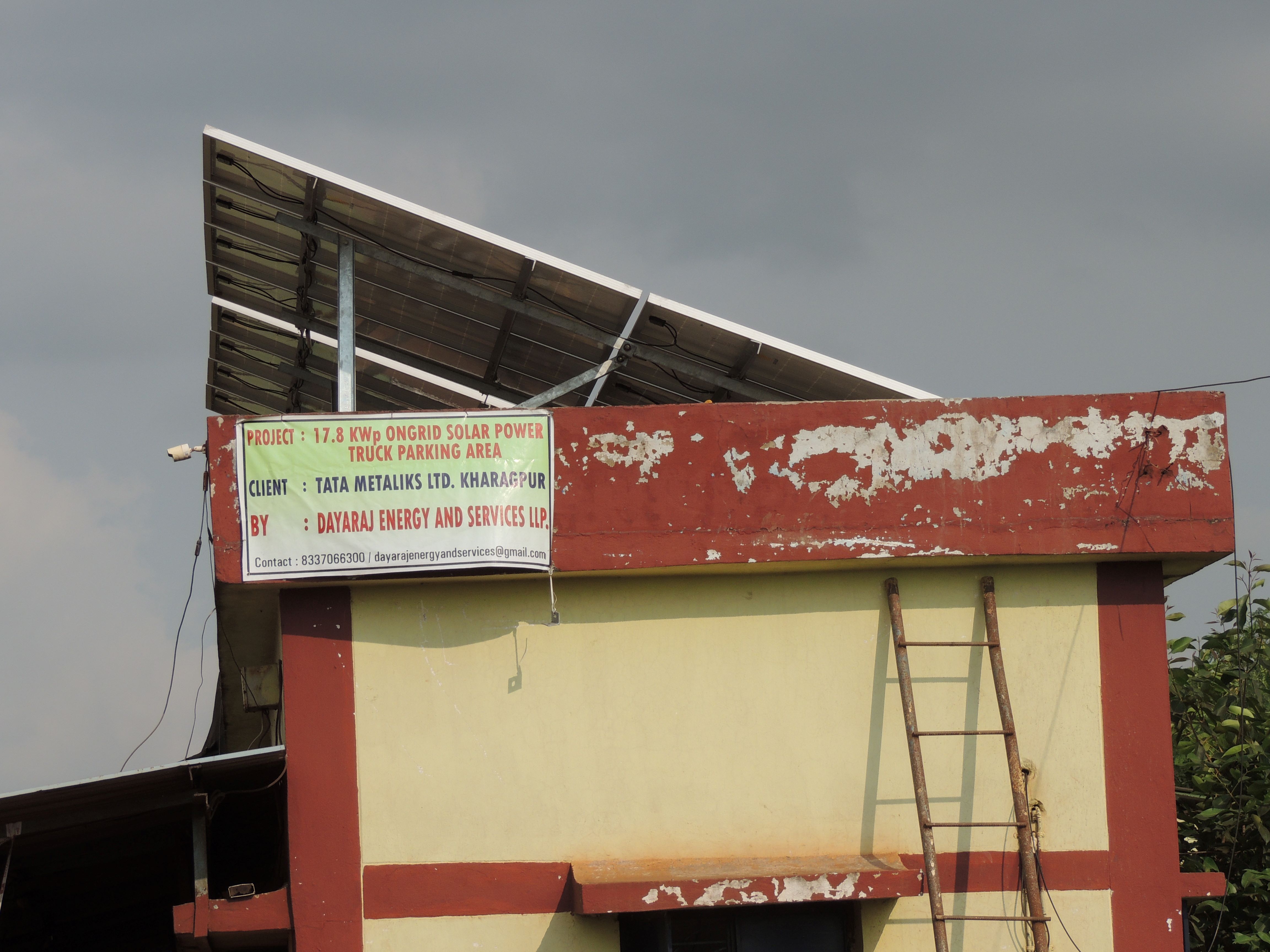 Tata Metaliks,  17.8 KWp ON Grid Roof Top Solar PV System at parking area, Kharagpur