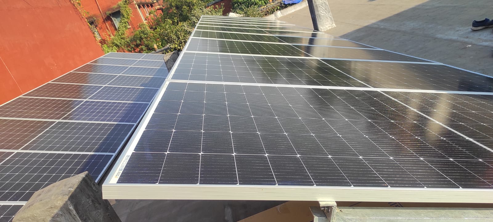 10 KWp Rooftop Solar power plant at the roof of Physiotherapy building at Liluah Hospital